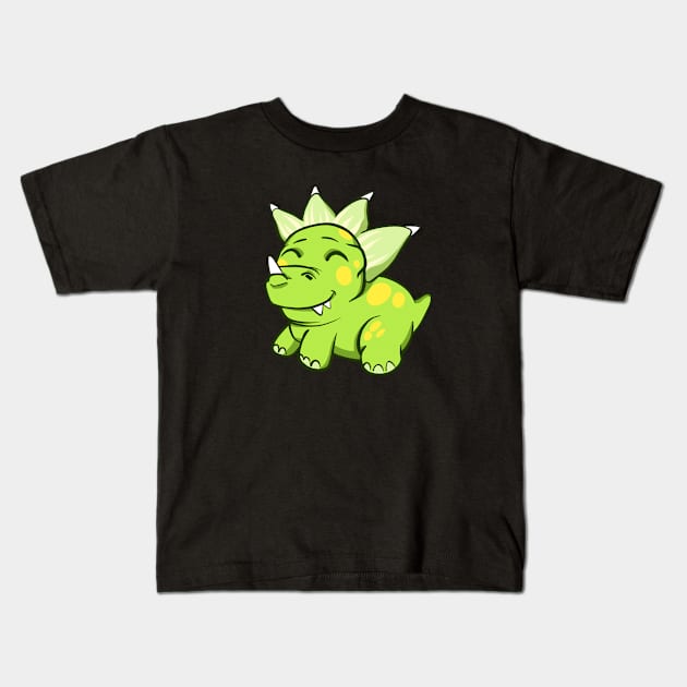 Little Triceratops Cute Dinosaur Children Fun Kids T-Shirt by Foxxy Merch